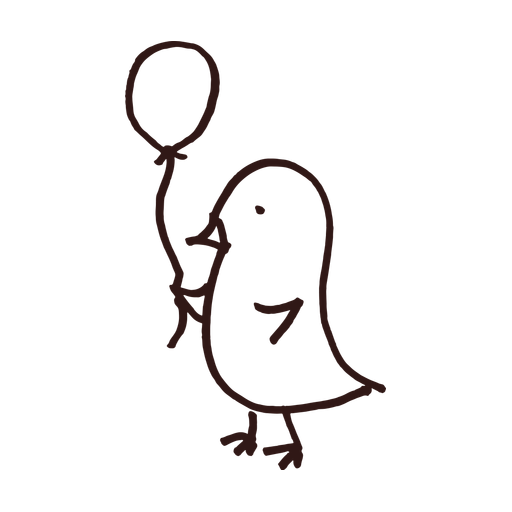 Bevy mascot — a bird with a balloon